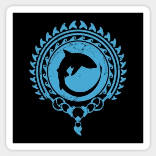 Thresher shark Polynesian design Sticker